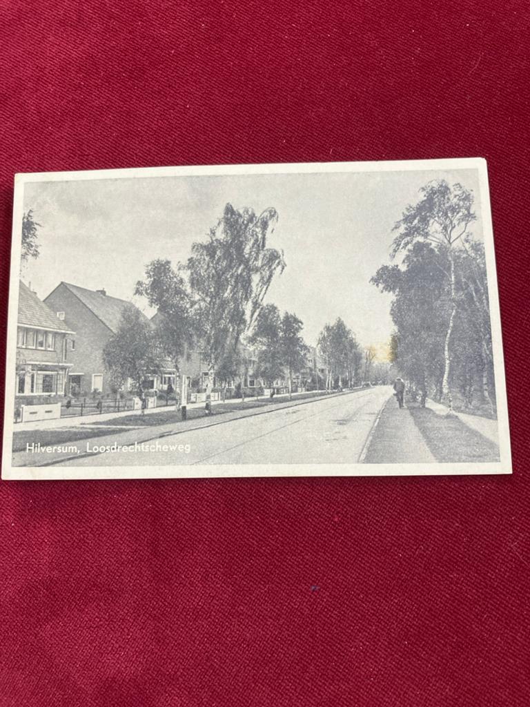Oude Ansichtkaart Hilversum, Loosdrechtseweg, Verzamelen, Ansichtkaarten | Nederland, Ophalen of Verzenden, Ongelopen, Noord-Holland