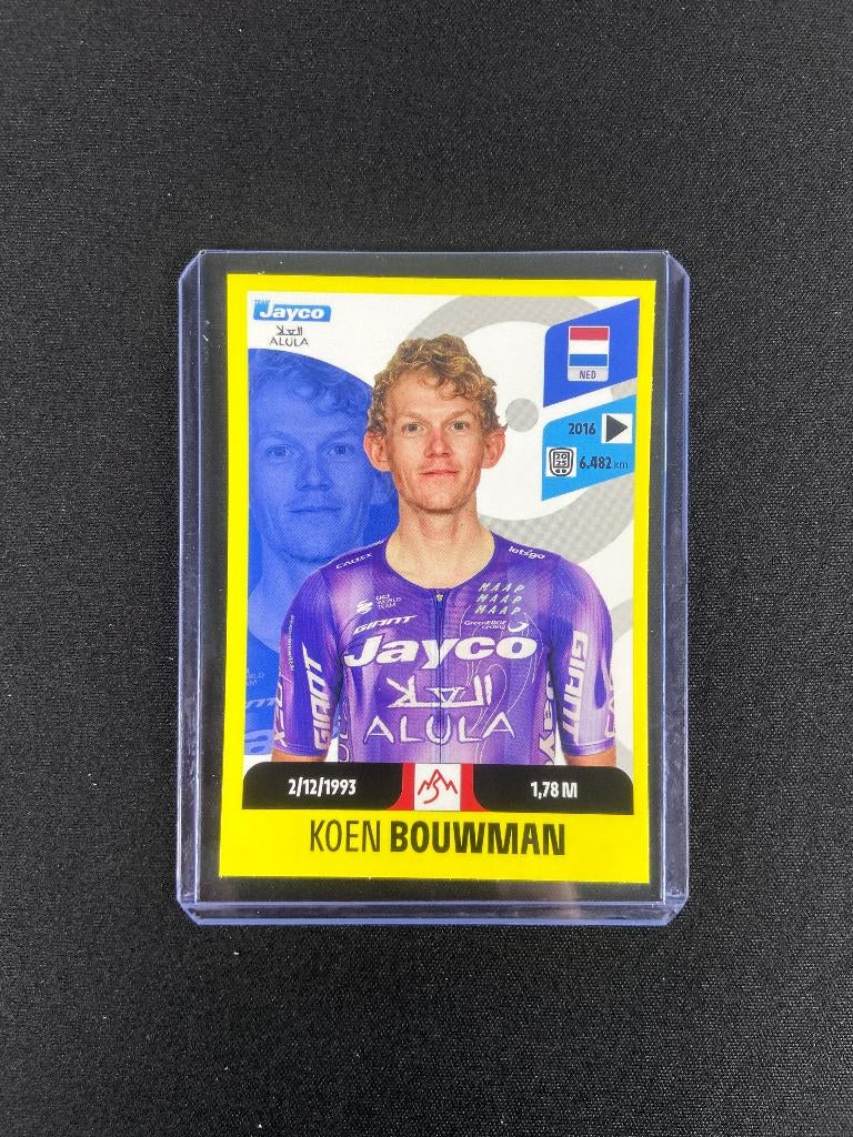 Koen Bouwman Panini Tour de France 2026 Sticker Jayco, Verzenden, Zo goed als nieuw, Overige sporten, Poster, Plaatje of Sticker
