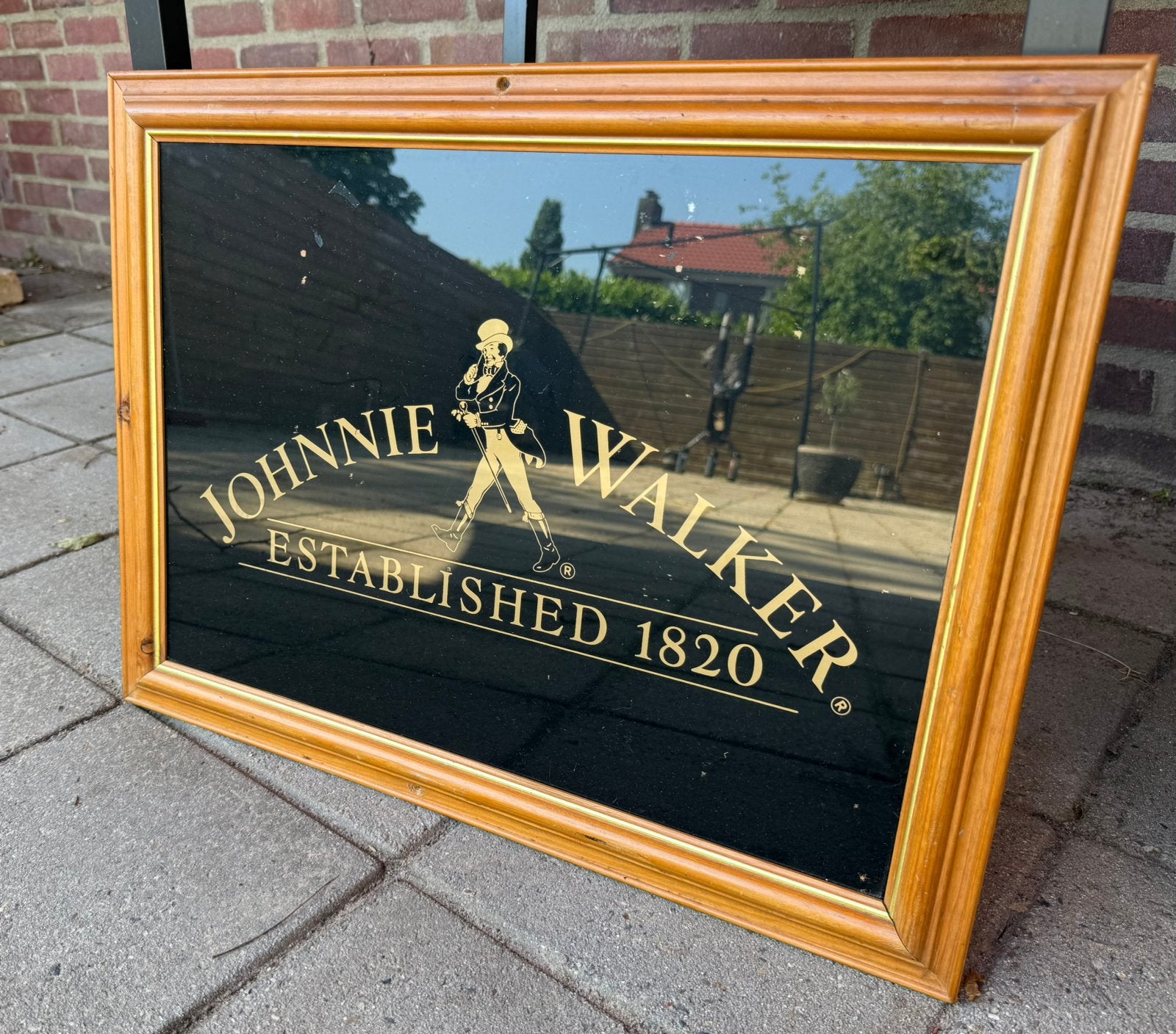 Johnnie walker schilderij/spiegel, Ophalen of Verzenden, Zo goed als nieuw, Rechthoekig, Minder dan 100 cm