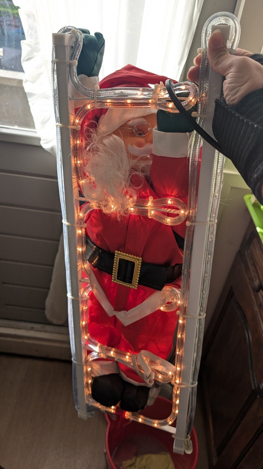 Kerstversiering kerstman, Ophalen of Verzenden, Gebruikt