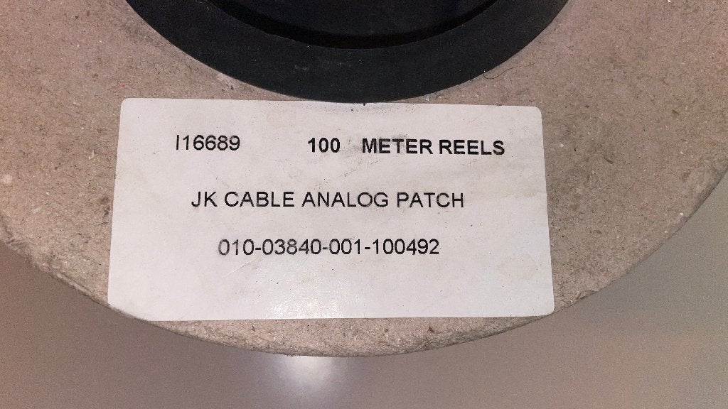 JK Cable Analog Audio Patch 100 Meter Haspel, Ophalen of Verzenden, Nieuw