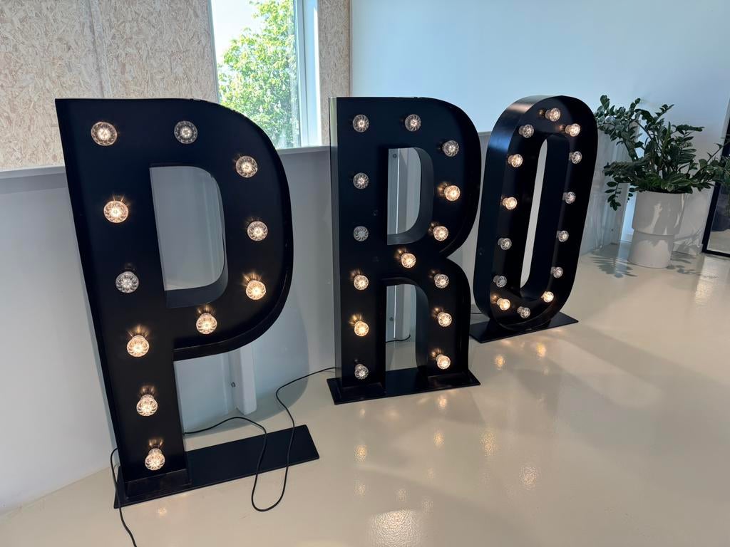 PRO letters met led verlichting, Ophalen, Gebruikt, Licht