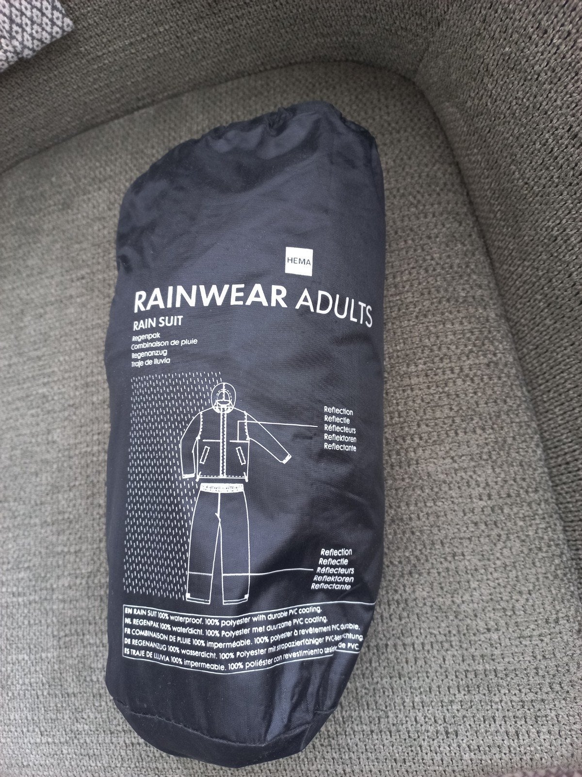 Hema Regenpak voor volwassenen - 100% waterdicht maat S, Ophalen of Verzenden, Zo goed als nieuw, Regenpak, Heren