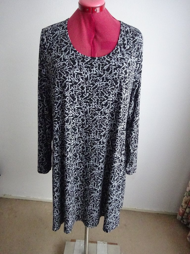 Yoek tuniek-jurk mt 50/52, Kleding | Dames, Grote Maten, Yoek, Ophalen of Verzenden, Zo goed als nieuw, Jurk