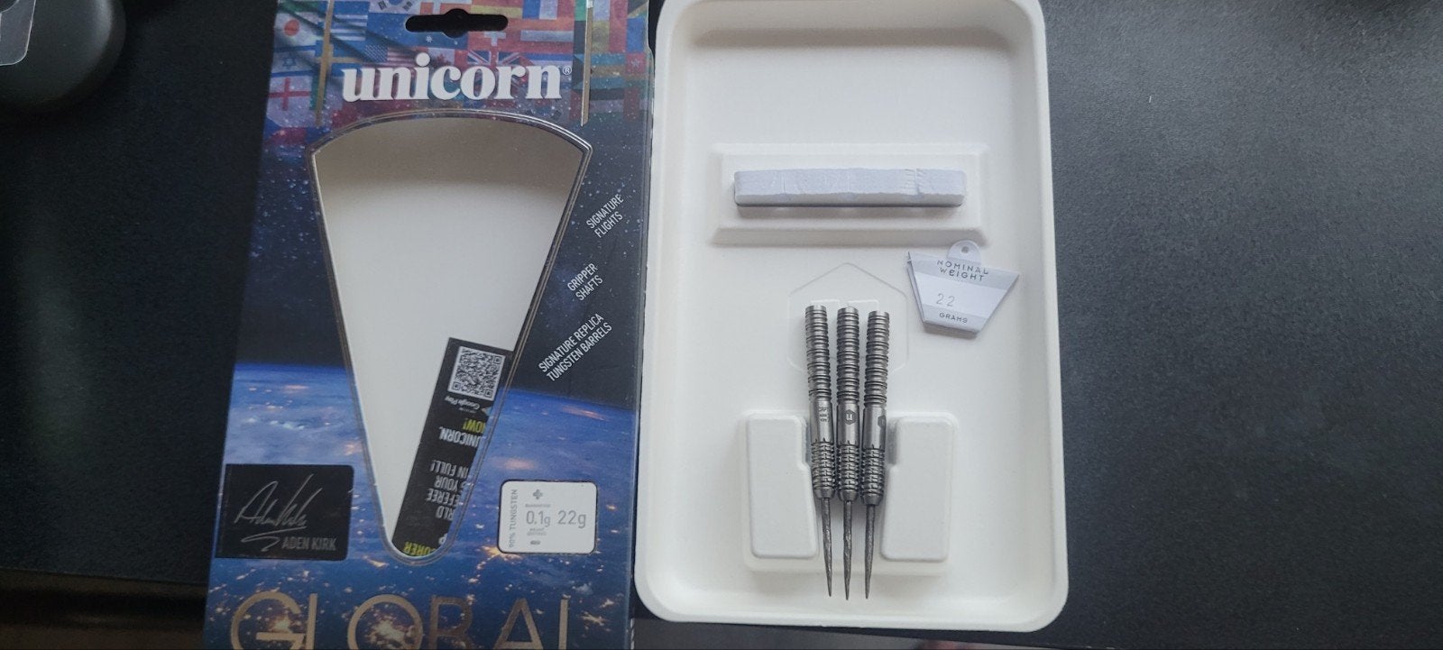 Unicorn Aden Kirk Darts - 22g, Ophalen of Verzenden, Pijlen