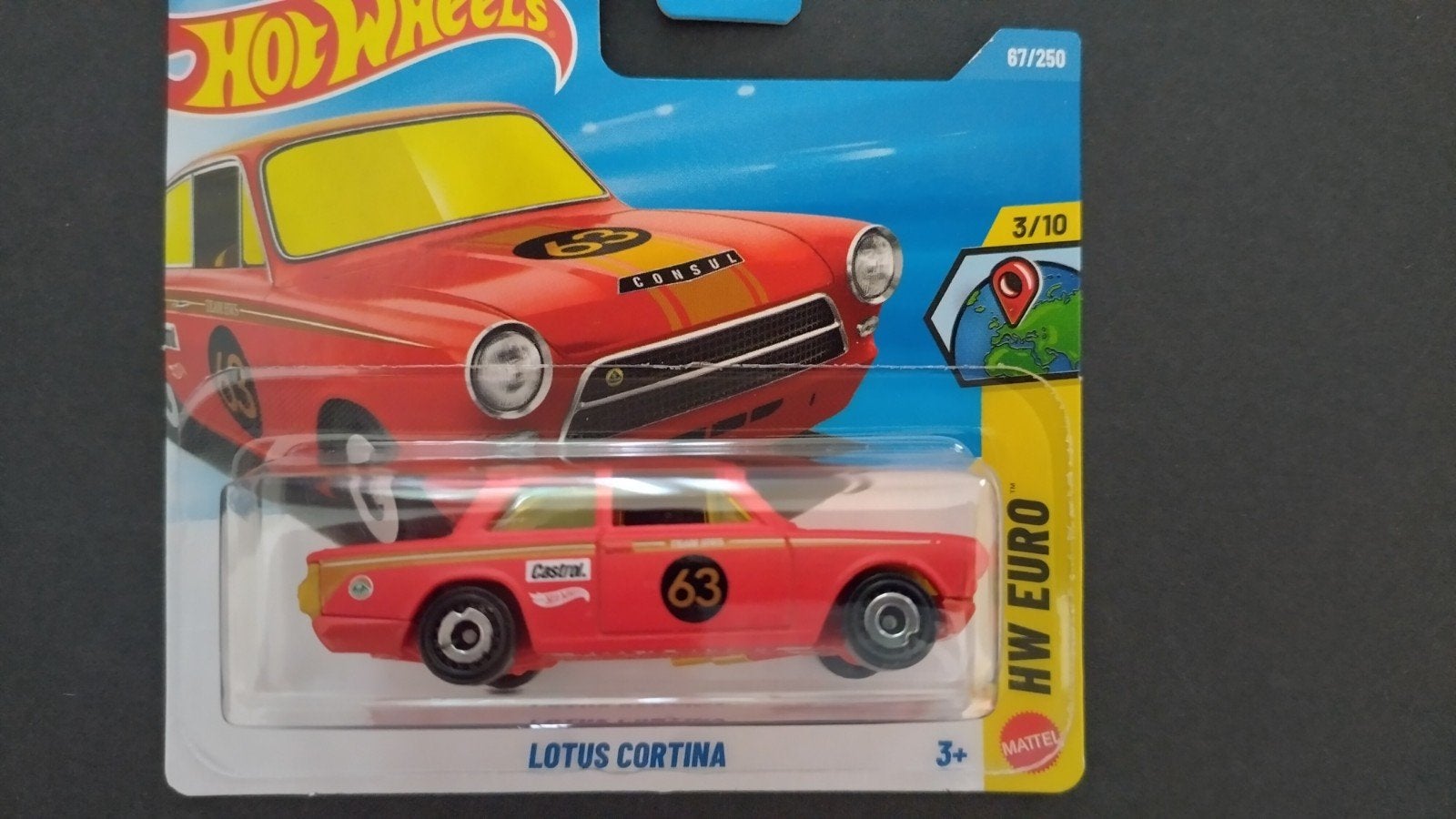 Ford Lotus Cortina Red 1:64 Hotwheels Pol, Auto, ., Nieuw, Ophalen of Verzenden