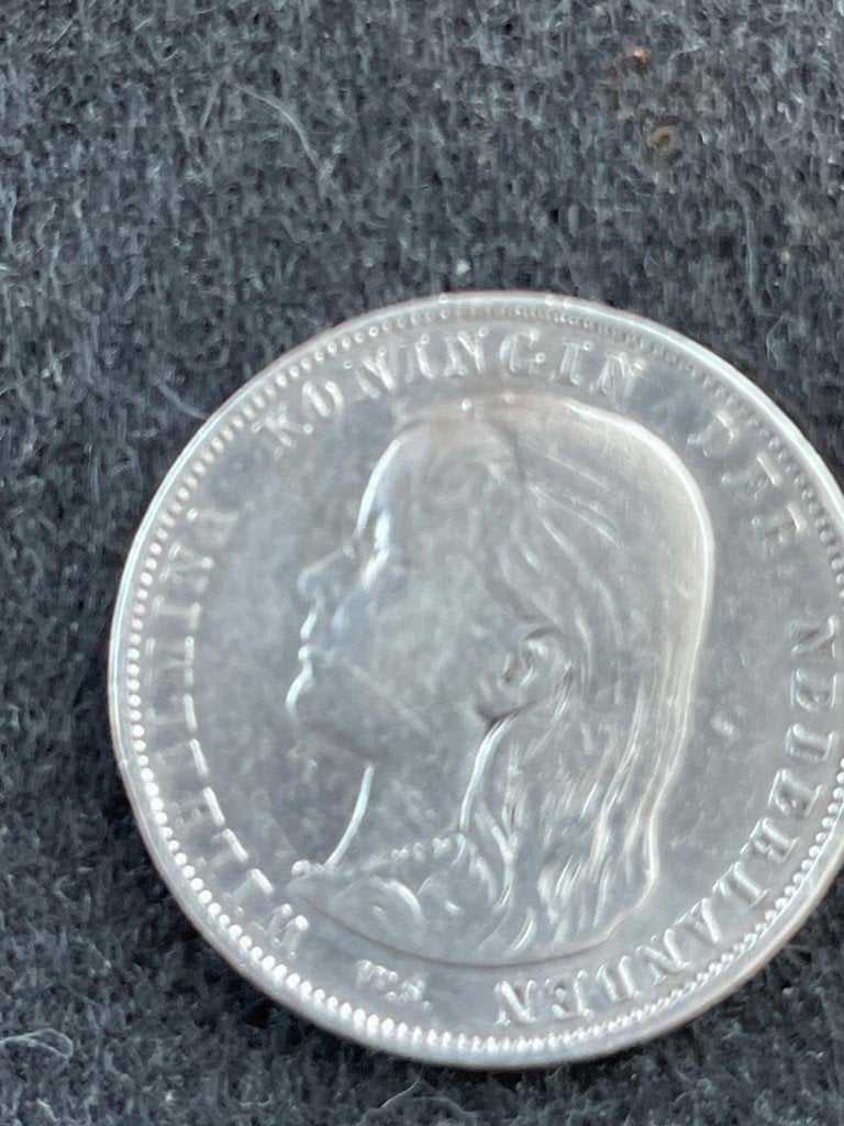 Bodemvondst 1 gulden 1892 Wilhelmina ZF, Postzegels en Munten, 1 gulden, Zilver, Ophalen of Verzenden, Koningin Wilhelmina