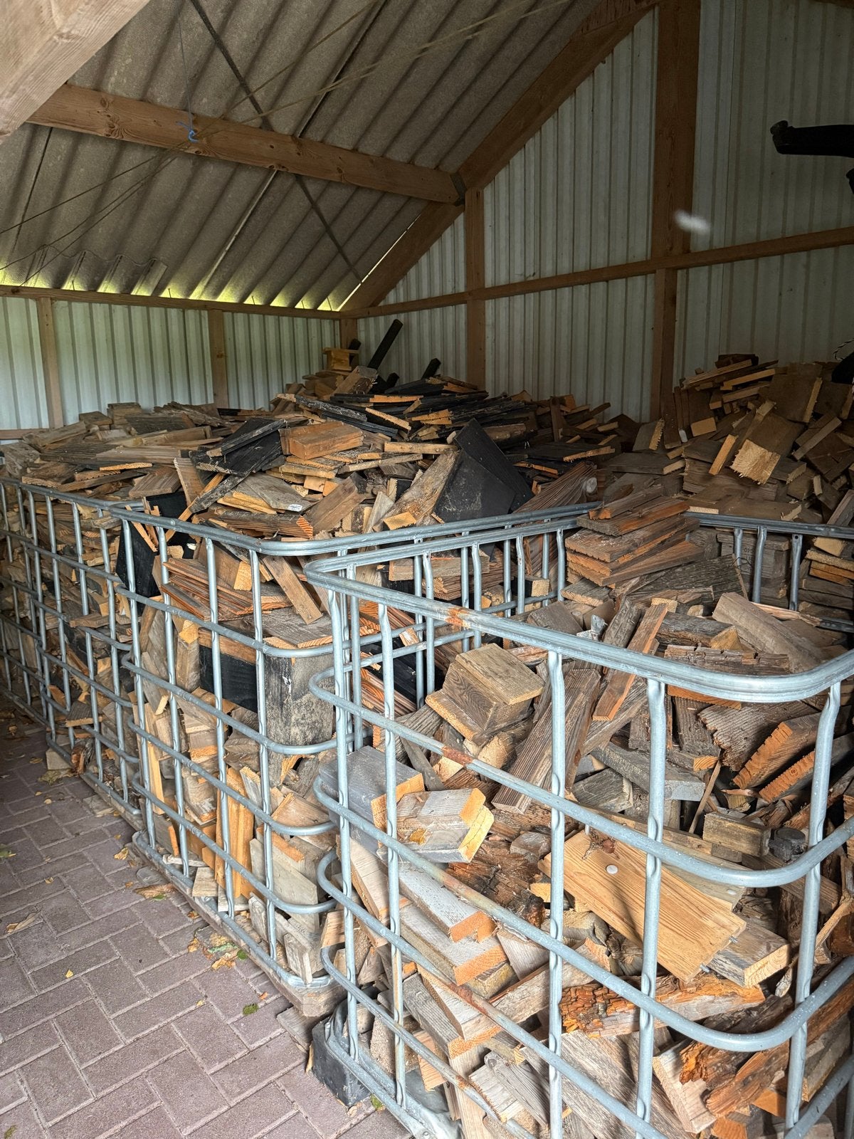 Pallet hout - 8 kratten vol brandhout, 6 m³ of meer, Ophalen, Overige houtsoorten, Blokken