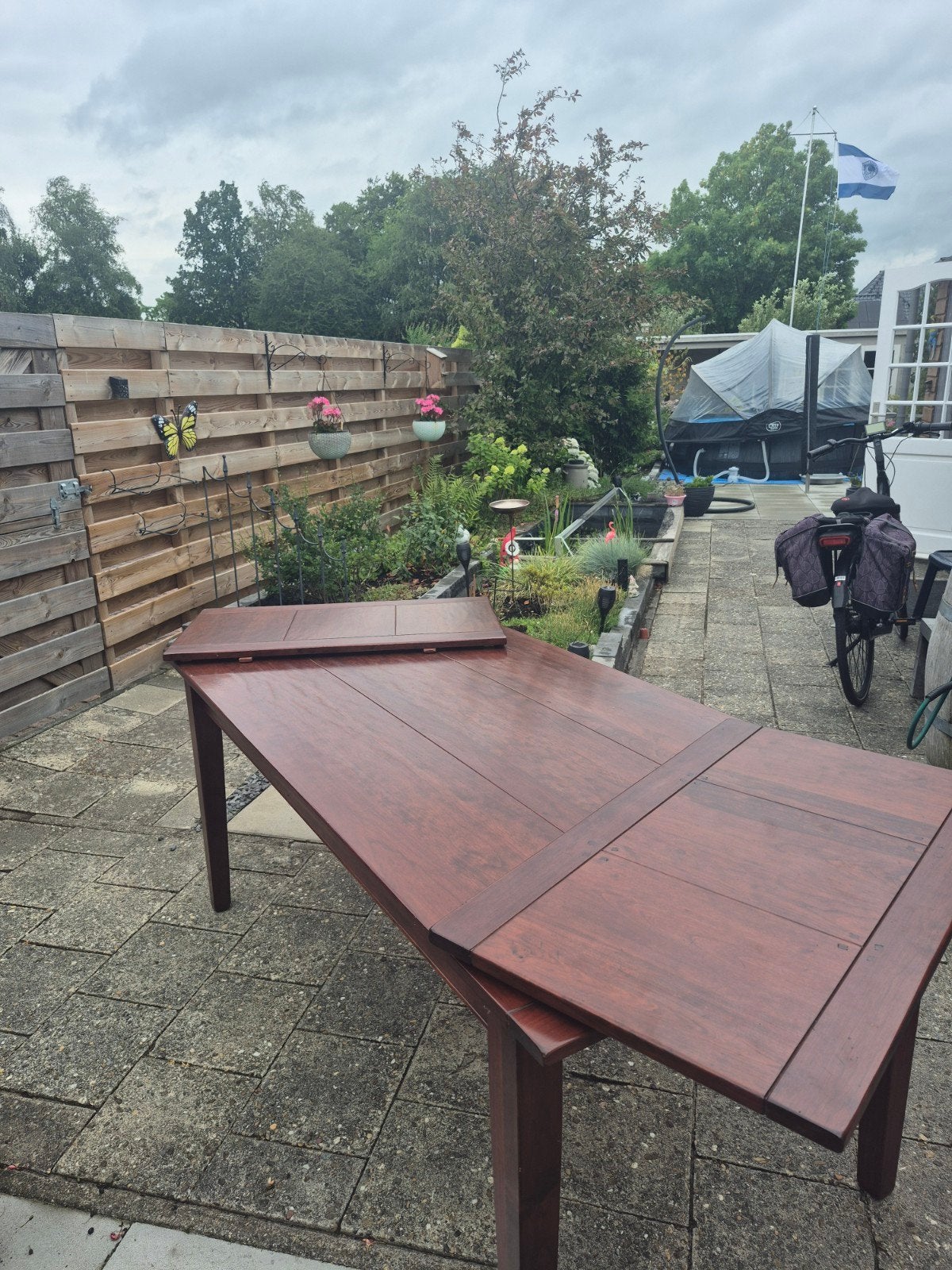 Mooie Eetkamer tafel van Kersenhout., Ophalen, Gebruikt, 50 tot 100 cm, Vijf personen of meer