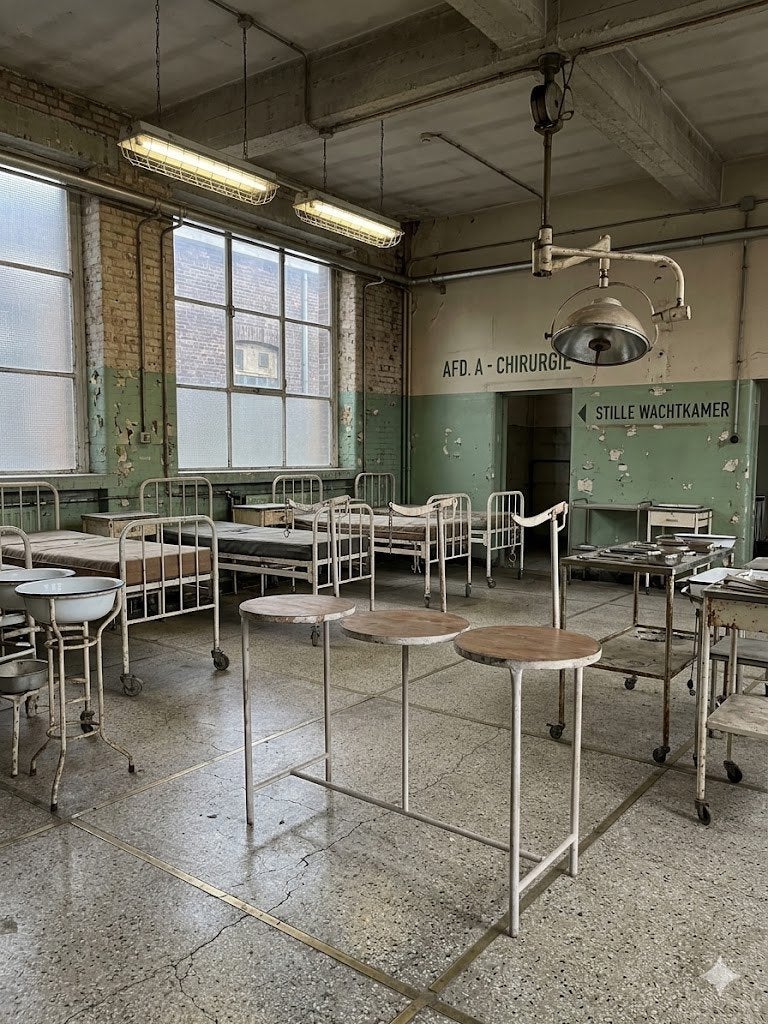 Antieke Hospitaal Console uit DDR gebruikt voor wegen baby's, Ophalen