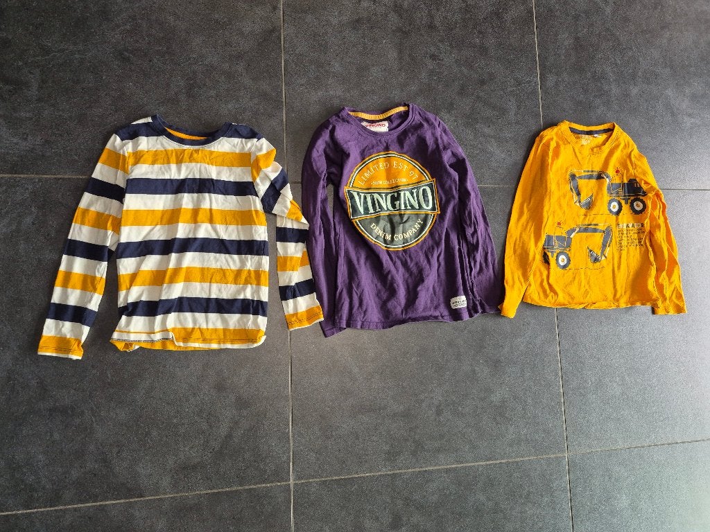 Kledingpakket jongens longsleeves maat 122/128 (3 stuks!), Ophalen of Verzenden, Zo goed als nieuw, Maat 128