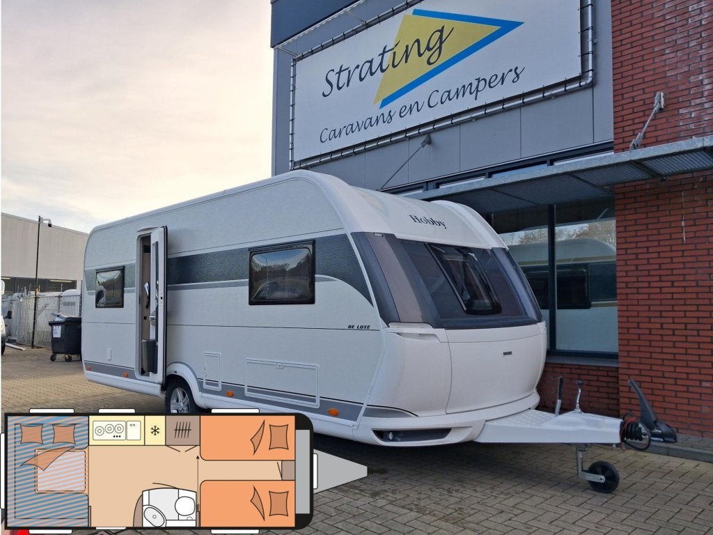 Hobby De Luxe 515 UHL NIEUW!! HEFBED!!, Caravans en Kamperen, Caravans, Schokbreker, Overige typen, Rondzit, Hobby