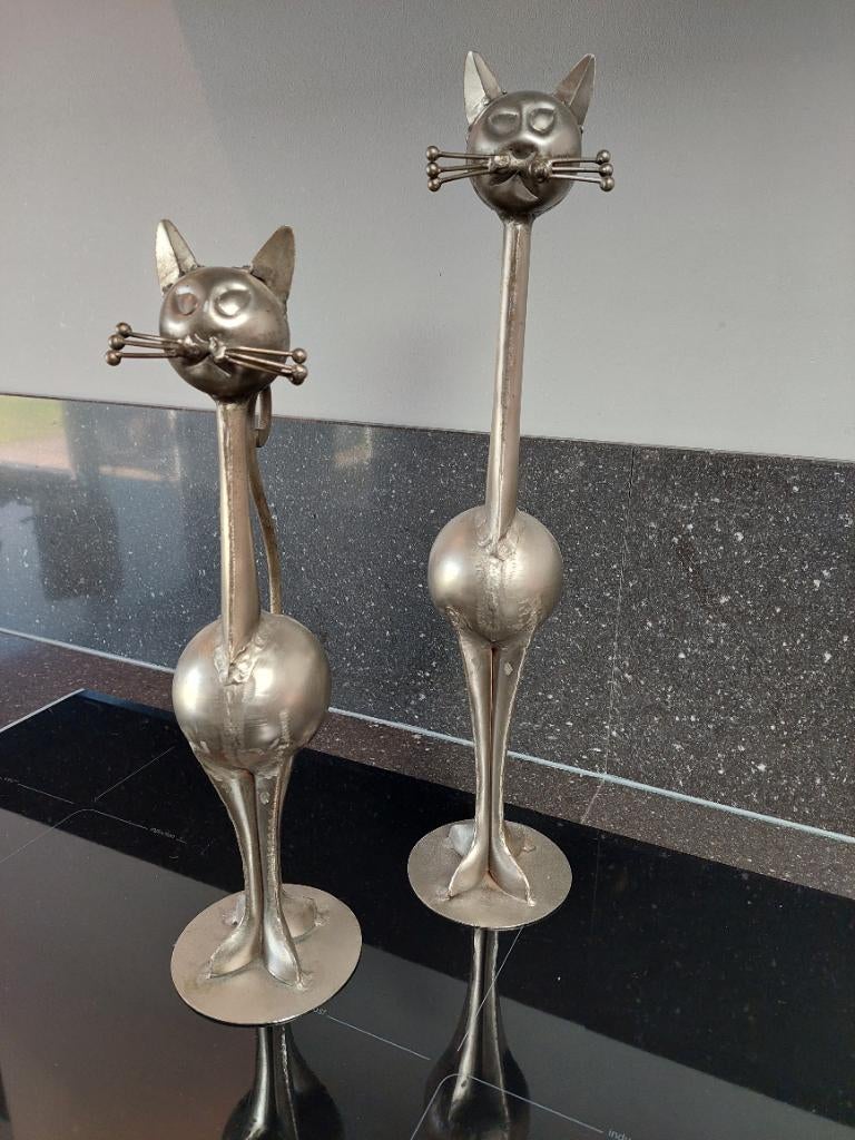 Gestileerde katten beeldjes, Ophalen of Verzenden, Zo goed als nieuw, Dier
