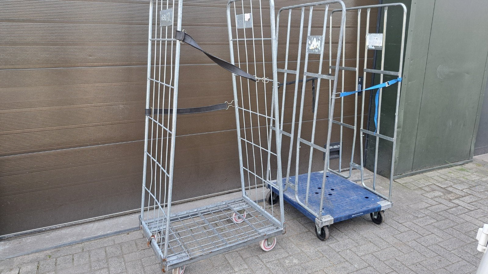 Rolcontainers 2 stuks, Doe-het-zelf en Verbouw, 100 liter of meer, Ophalen of Verzenden, Zo goed als nieuw, Transportkar