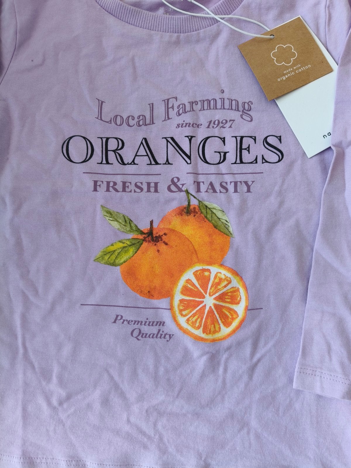 Nieuw Name It longsleeve met sinaasappelprint, maat 98, Kinderen en Baby's, Kinderkleding | Maat 98, Meisje, Nieuw, Ophalen of Verzenden
