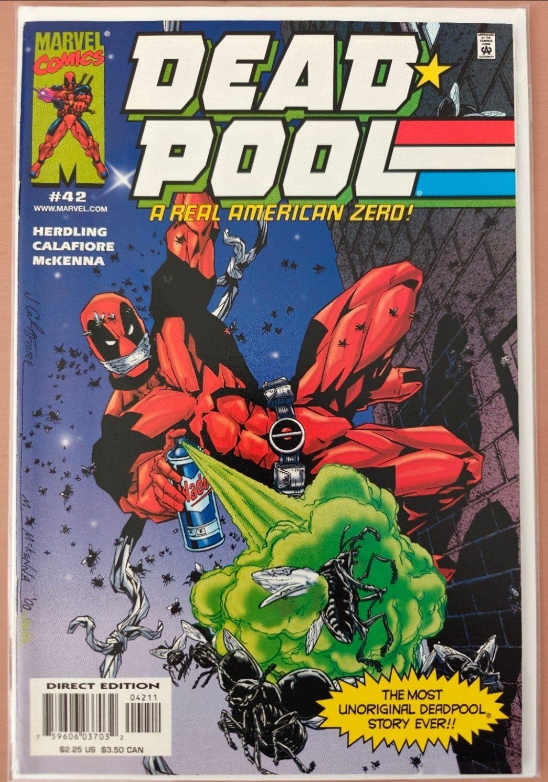 Deadpool #42 (2000) GI Joe #21 homage cover 🔥, Eén comic, Amerika, Marvel Comics, Ophalen of Verzenden