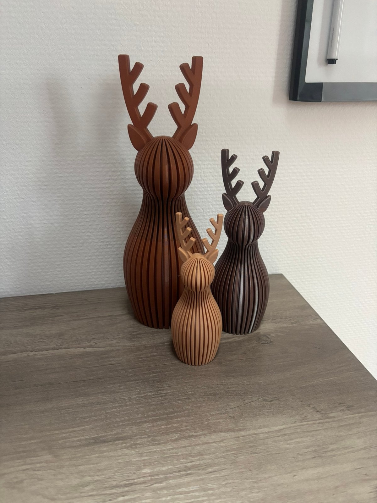 Drie leuke rendieren 3d, Overige stijlen, Nieuw, Kunststof, Ophalen of Verzenden