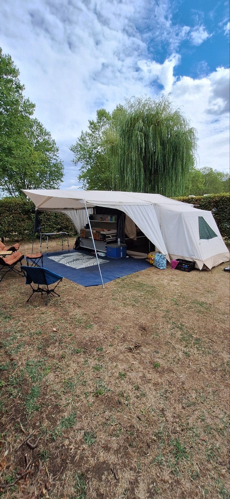 combi camp country 2009, 4x Thule fietsendrager, zijcabine, Caravans en Kamperen, Ophalen, Gebruikt