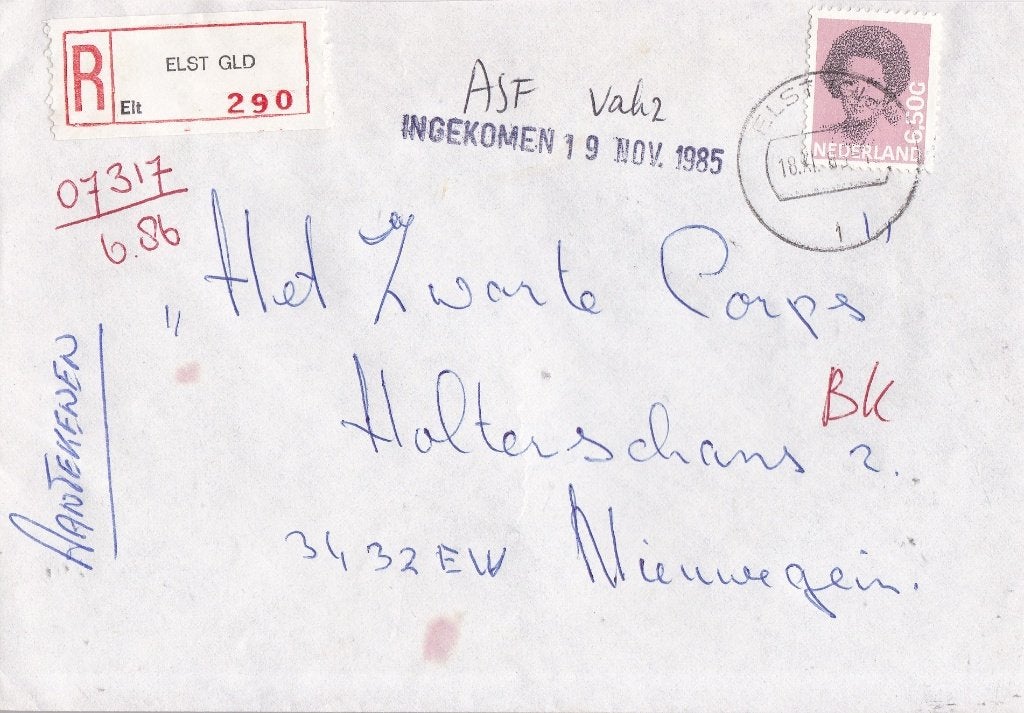 Nederland - R-brief – Elst GLD – 290, Ophalen of Verzenden, Envelop