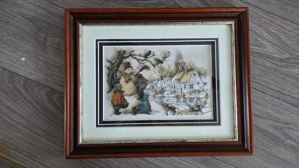 Anton Pieck 3D - Handgemaakt Kunstwerk, Antiek en Kunst, Ophalen of Verzenden
