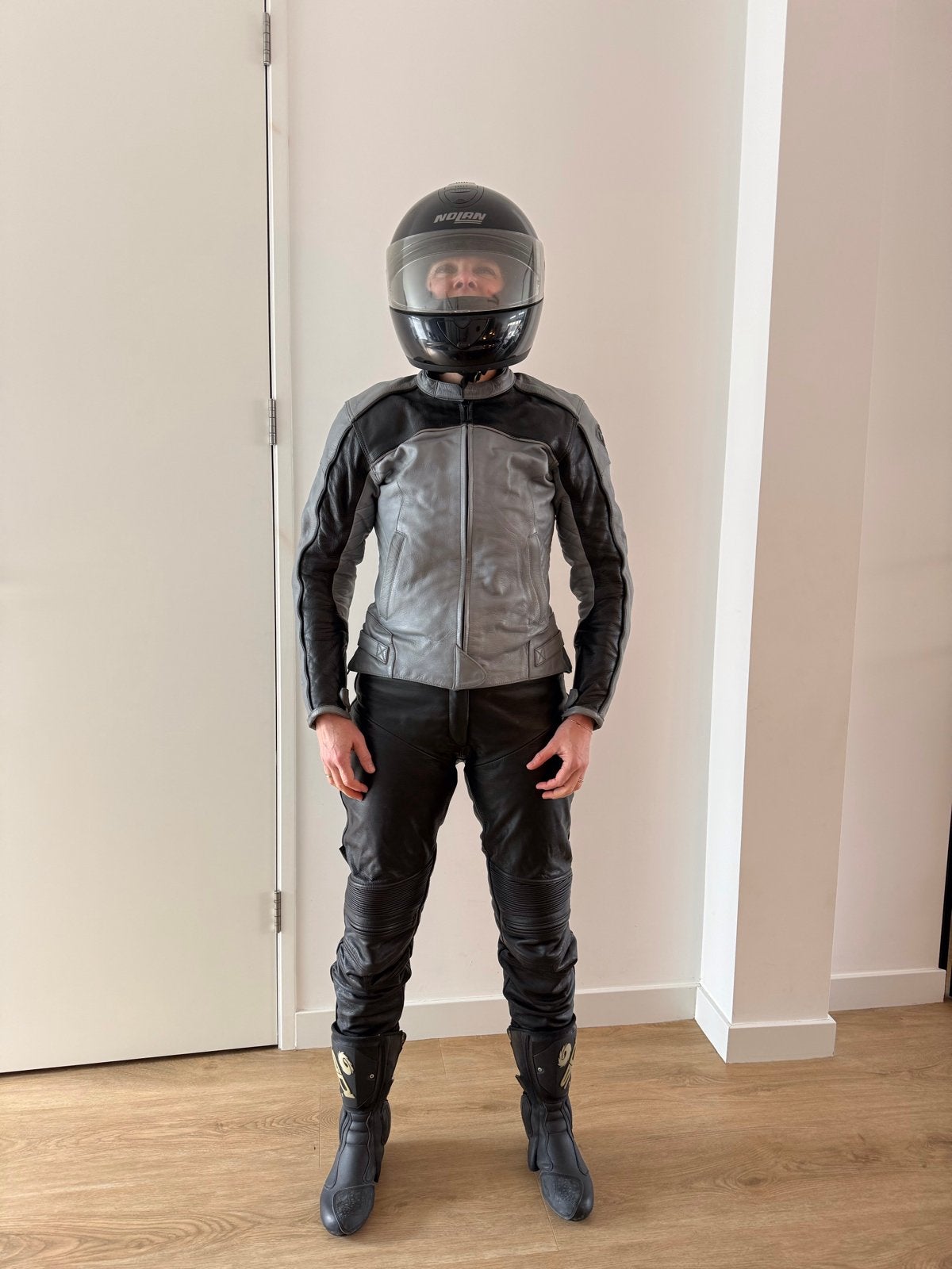 Motorpak: Jas Lookwell, Broek IXS, Laarzen Sidi, Ophalen of Verzenden, Tweedehands, Dames, Jas | leer