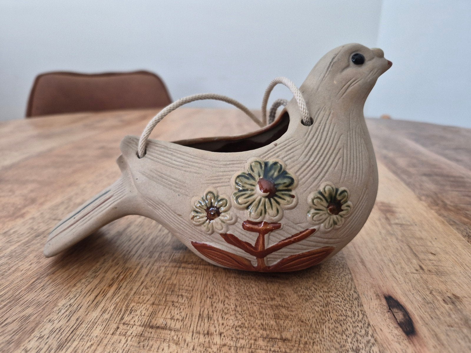 Vintage vogel bloempot hanger, Antiek en Kunst, Ophalen of Verzenden