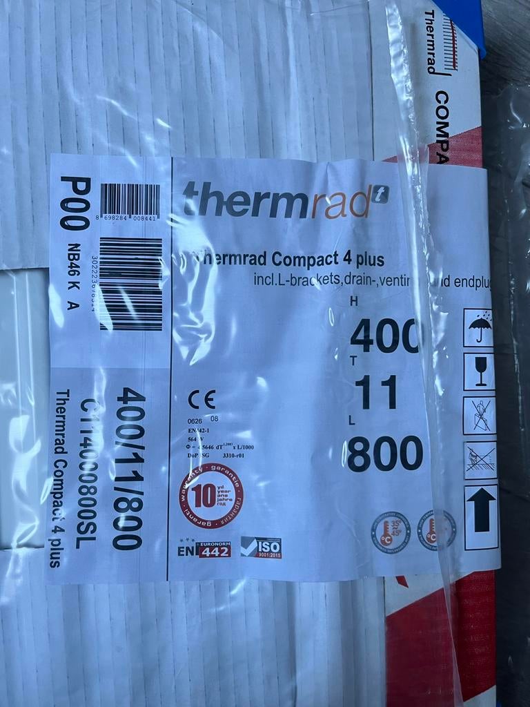 Nieuwe Thermrad Compact 4 plus radiator 400x800mm, Ophalen, 30 tot 80 cm, Radiator, Nieuw
