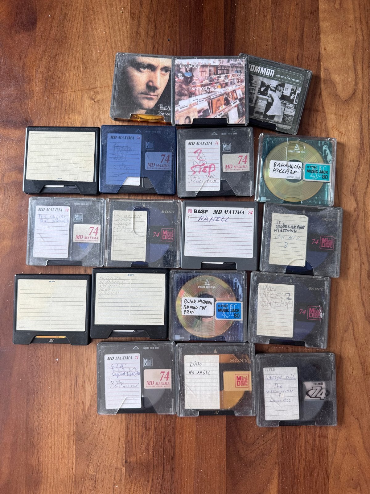 MiniDisc collectie: DJ Shadow, Common, Phil Collins e.a., Cd's en Dvd's, Ophalen of Verzenden, Gebruikt, Album