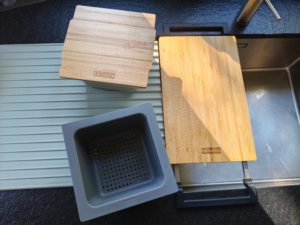 Spoelbak accessoires set Franke, Snijplanken, bakjes en brug, Huis en Inrichting, Keuken | Keukenbenodigdheden, Overige typen