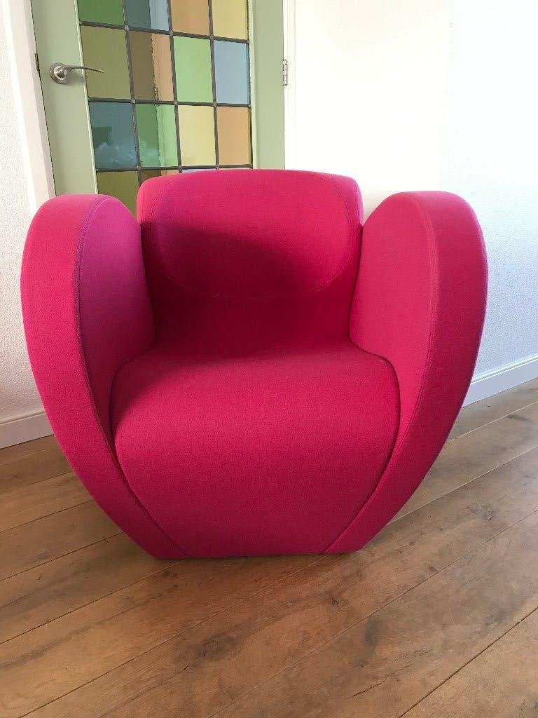 Roze Moroso Big 10 (Ten) design tulp fauteuil stoel 4, Huis en Inrichting, Fauteuils, Ophalen, Nvt, Stof, Nvt