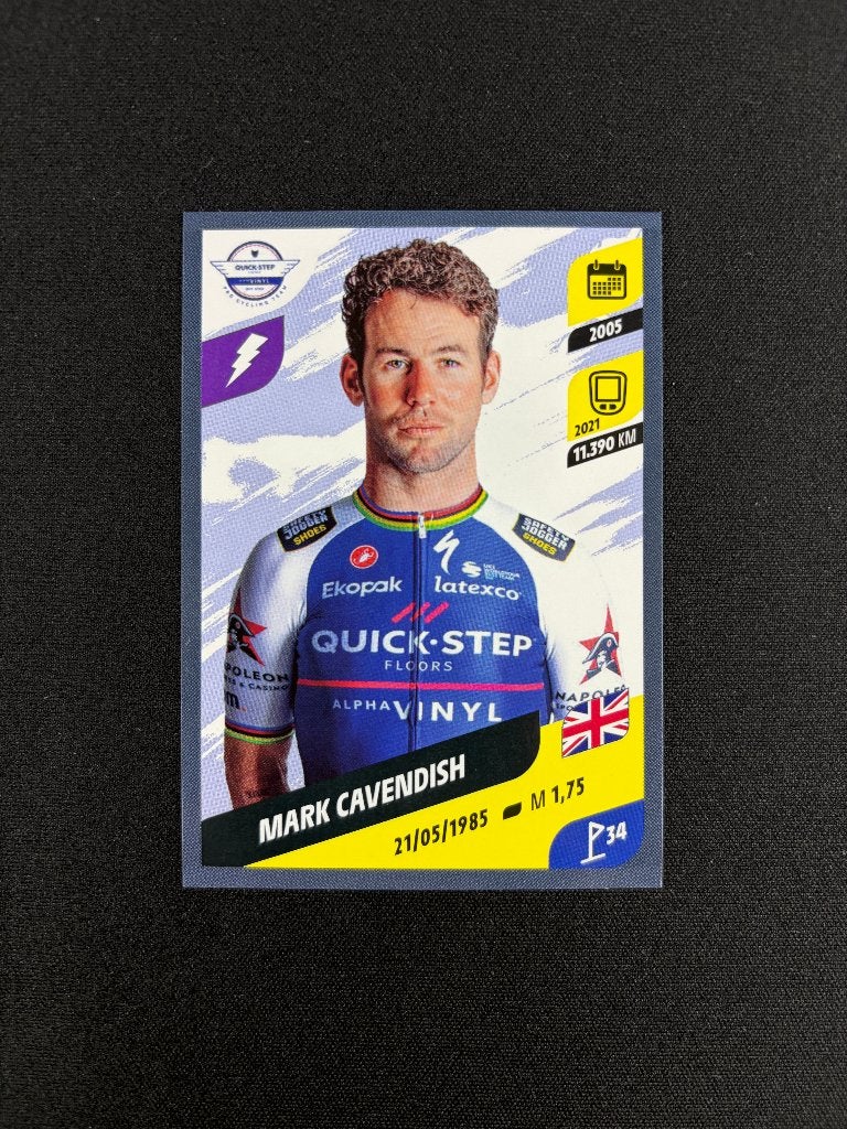 Mark Cavendish Panini Tour de France 2022 Sticker Quick Step, Verzenden, Zo goed als nieuw, Overige sporten, Poster, Plaatje of Sticker