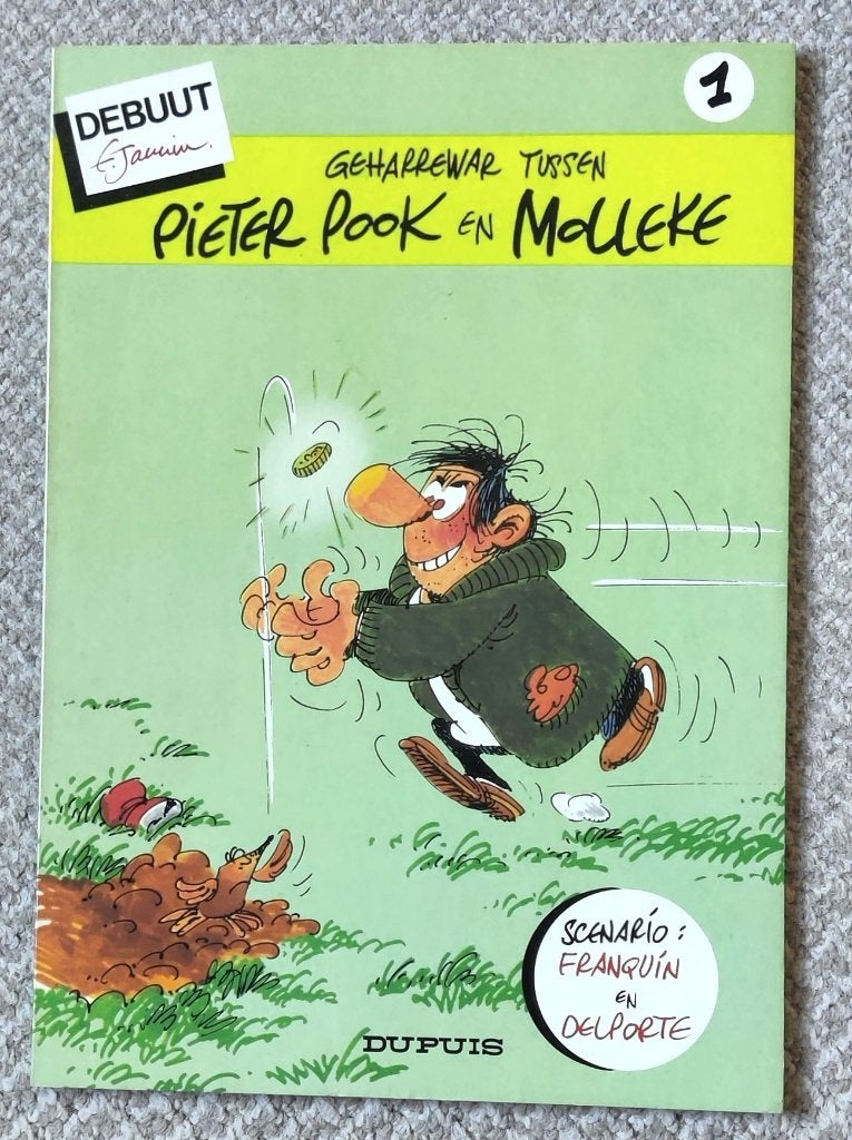 Stripalbum Geharrewar tussen Pieter Pook en Molleke 1981, Boeken, Eén stripboek, Ophalen of Verzenden, Zo goed als nieuw