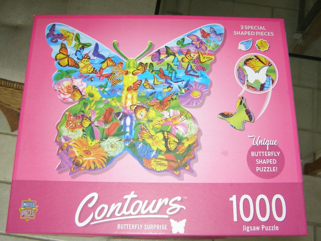 Vlinder silhoutte puzzel 1000 stukjes, Ophalen of Verzenden, 500 t/m 1500 stukjes, Nieuw