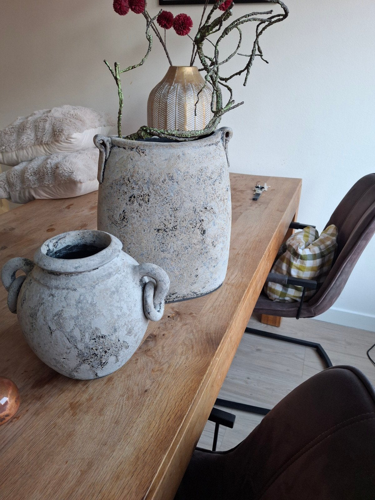woonaccessoires, Huis en Inrichting, Ophalen, Zo goed als nieuw, Rond, Steen/keramiek