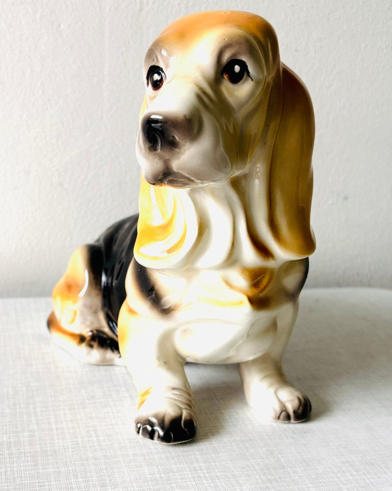 Vintage keramiek Basset Hond beeld, Ophalen of Verzenden, Zo goed als nieuw, Dier