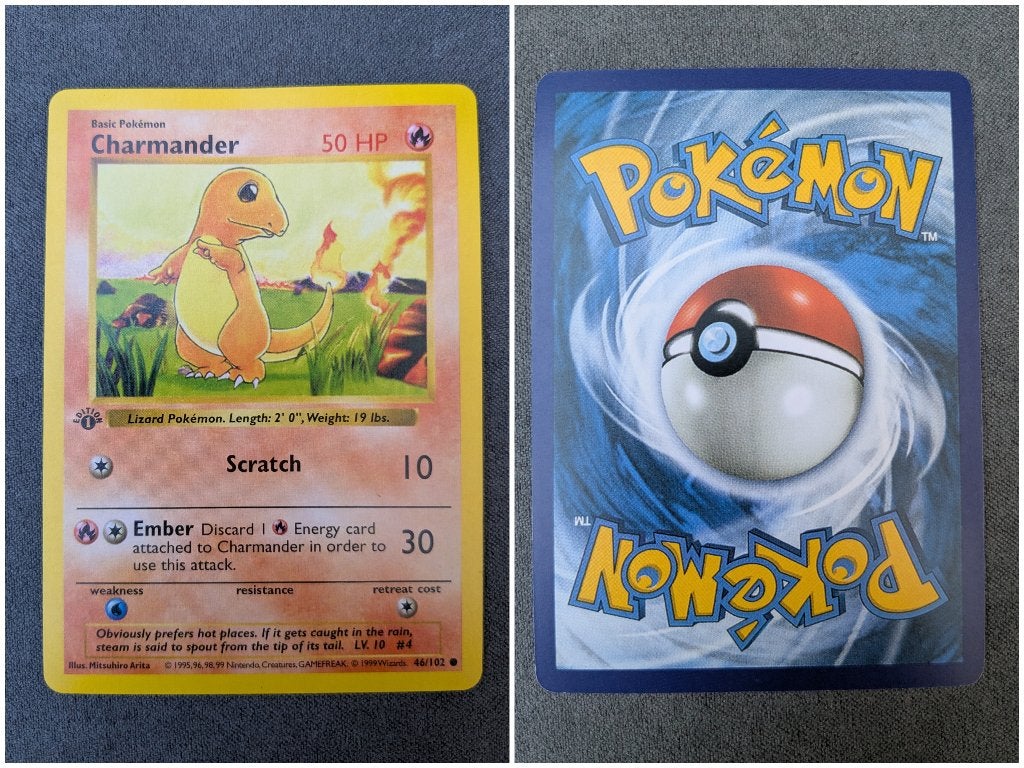 Charmander 46/102 – 1st Edition Shadowless NM/MT, Ophalen of Verzenden, Zo goed als nieuw, Losse kaart