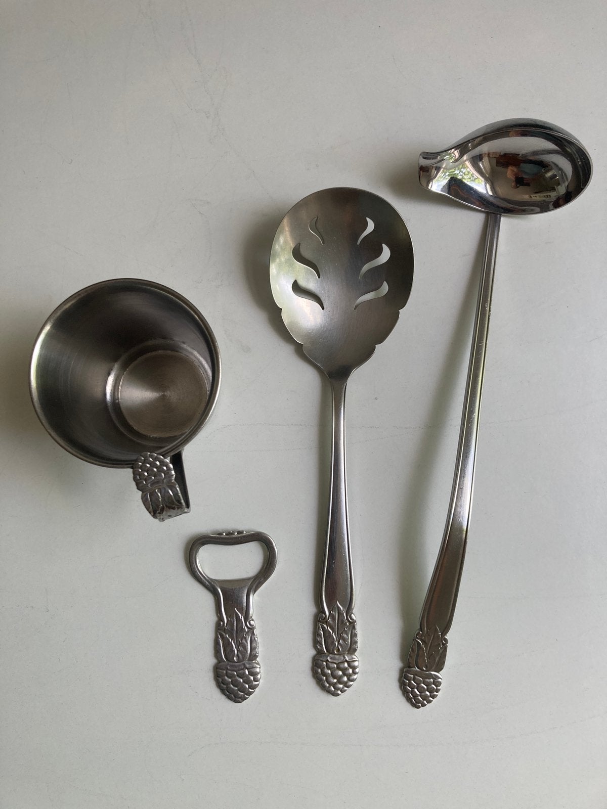 Gero Zilmeta set model 361 Braam - lepels beker opener, Ophalen of Verzenden, Gebruikt, Overige materialen