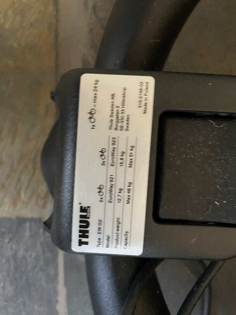 Thule EuroWay G2 921 Trekhaakdrager voor 2 fietsen, Ophalen, Gebruikt, 2 fietsen, Trekhaakdrager
