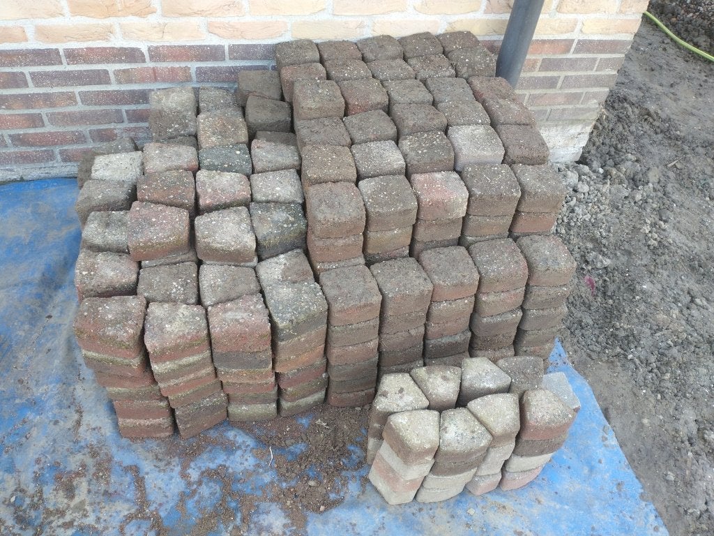 Bestrating cirkels, Ophalen, Gebruikt, Klinkers, 5 tot 10 m²