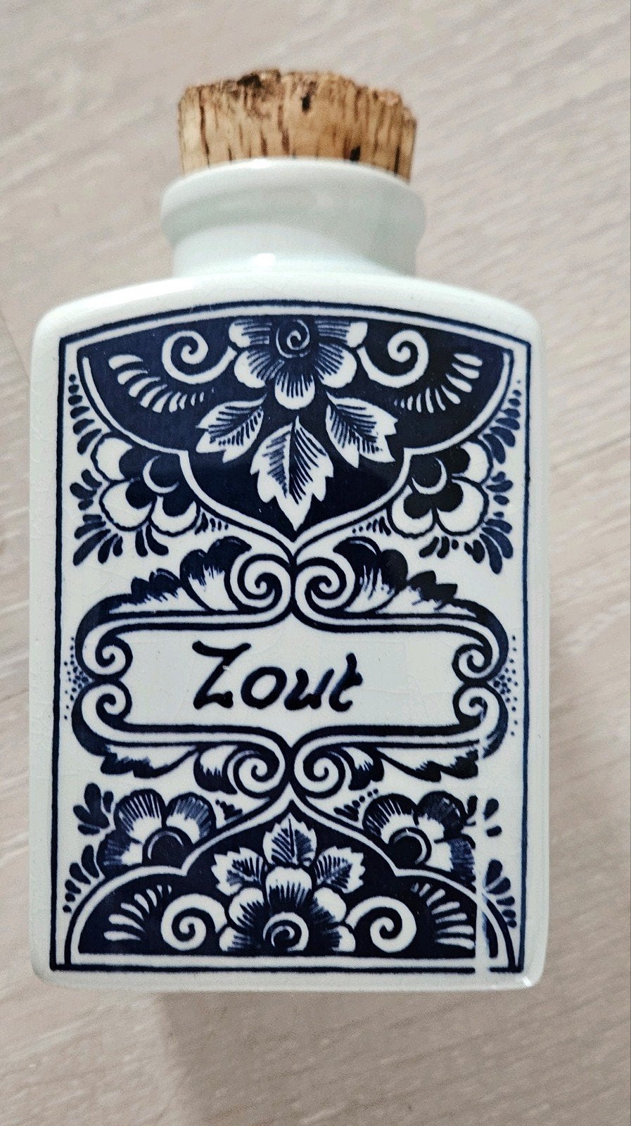 Delfts Blauw Zoutvaatje met Kurk, Ophalen