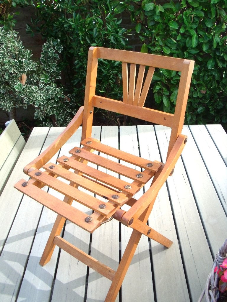 THONET kinderklapstoel - 50er jaren - met originele sticker, Ophalen of Verzenden