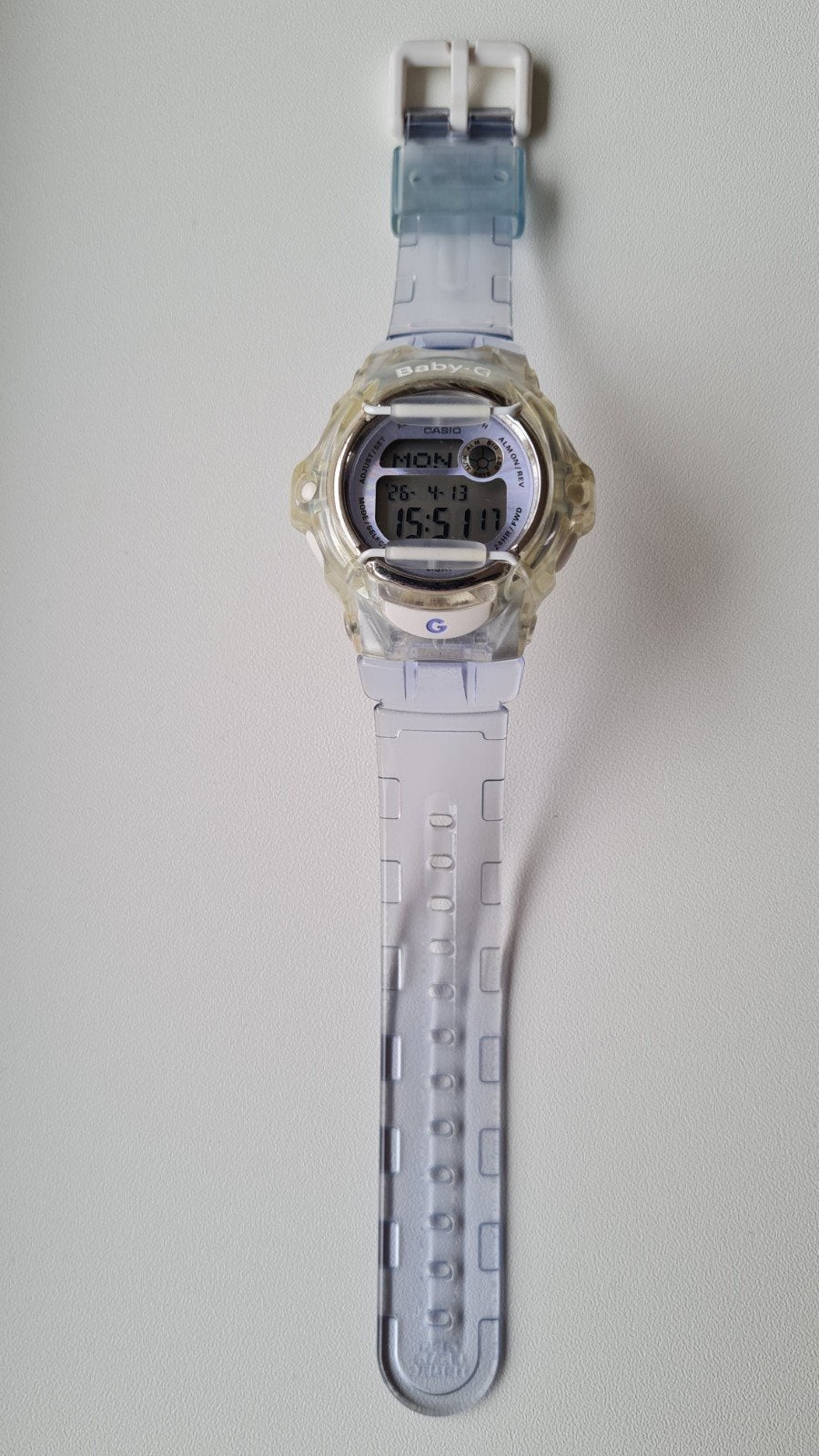 Casio Baby-G transparant digitaal polshorloge, Kunststof, Polshorloge, Swatch, Kunststof