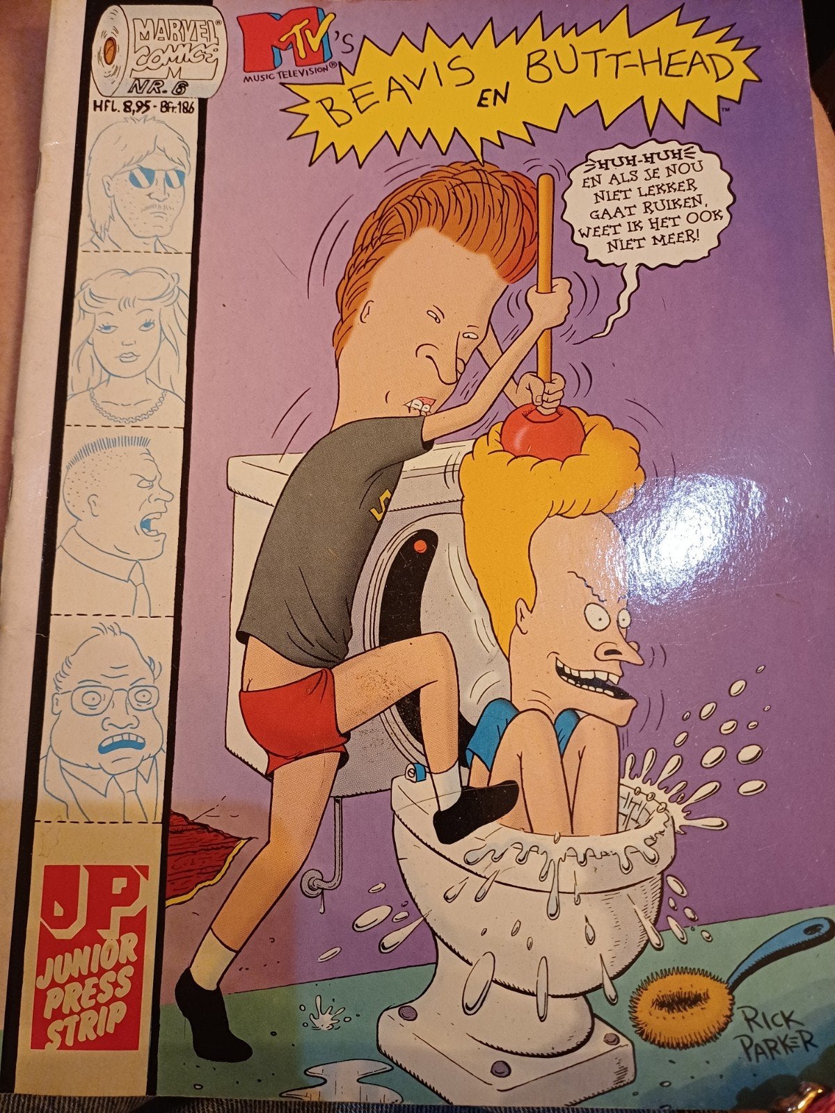 Beavis en Butt-Head stripboek - Junior Press Strip Nr. 6, Gelezen, Eén stripboek, Rick Parker, Ophalen of Verzenden