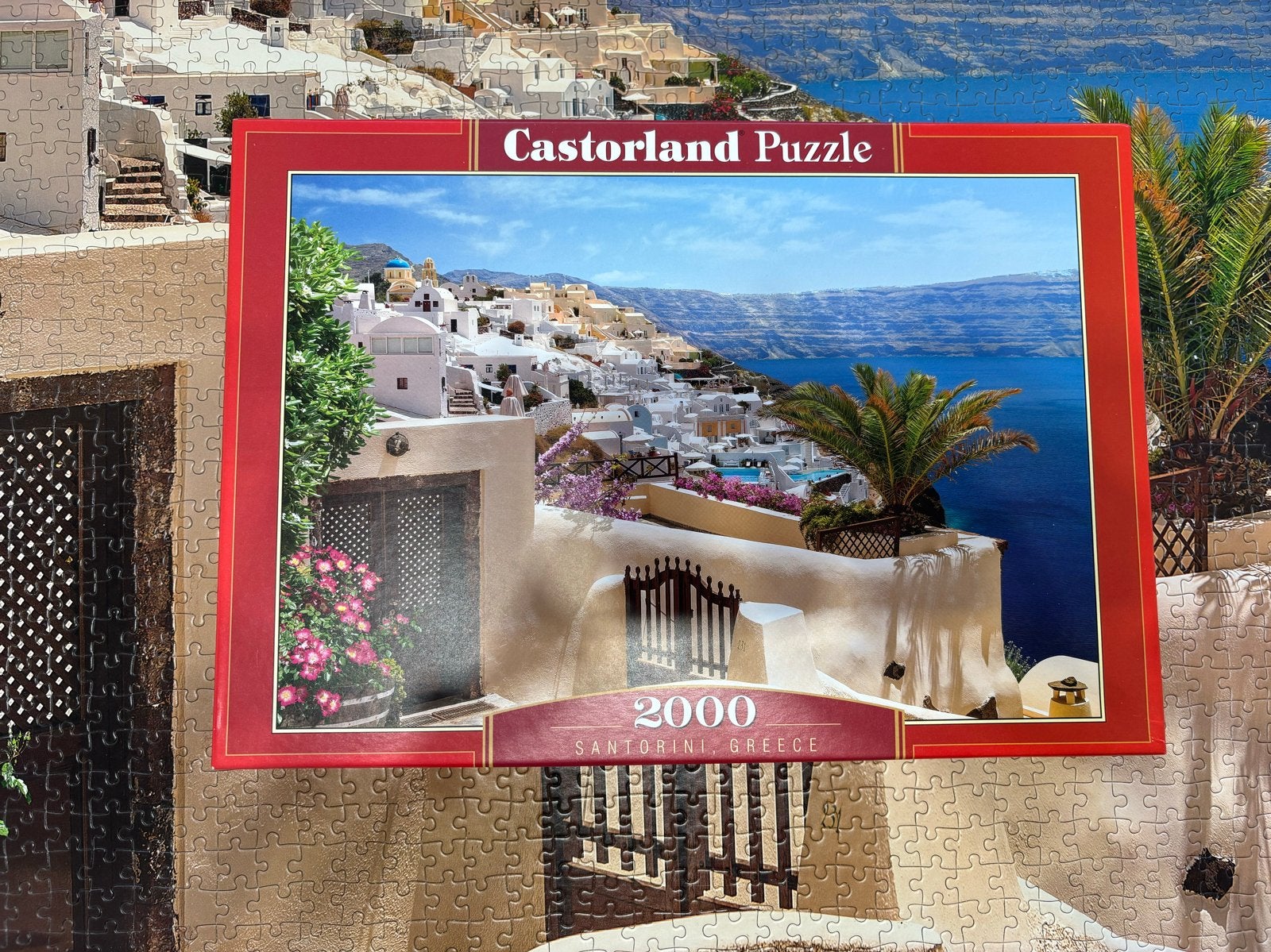 Castorland Legpuzzel Santorini, Griekenland 2000 stukjes, Ophalen of Verzenden, Meer dan 1500 stukjes, Zo goed als nieuw, Legpuzzel