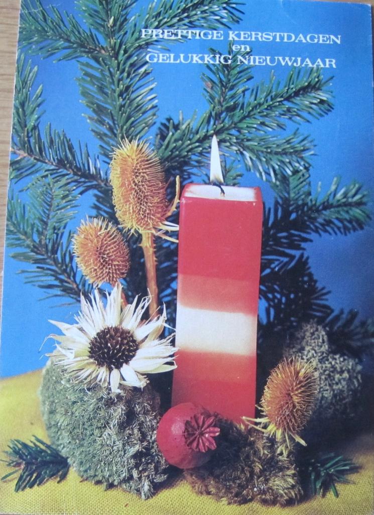 kerst - prettige kerstdagen - rechthoekige kaars - 1981, Verzenden, 1980 tot heden, Gelopen, Overige thema's