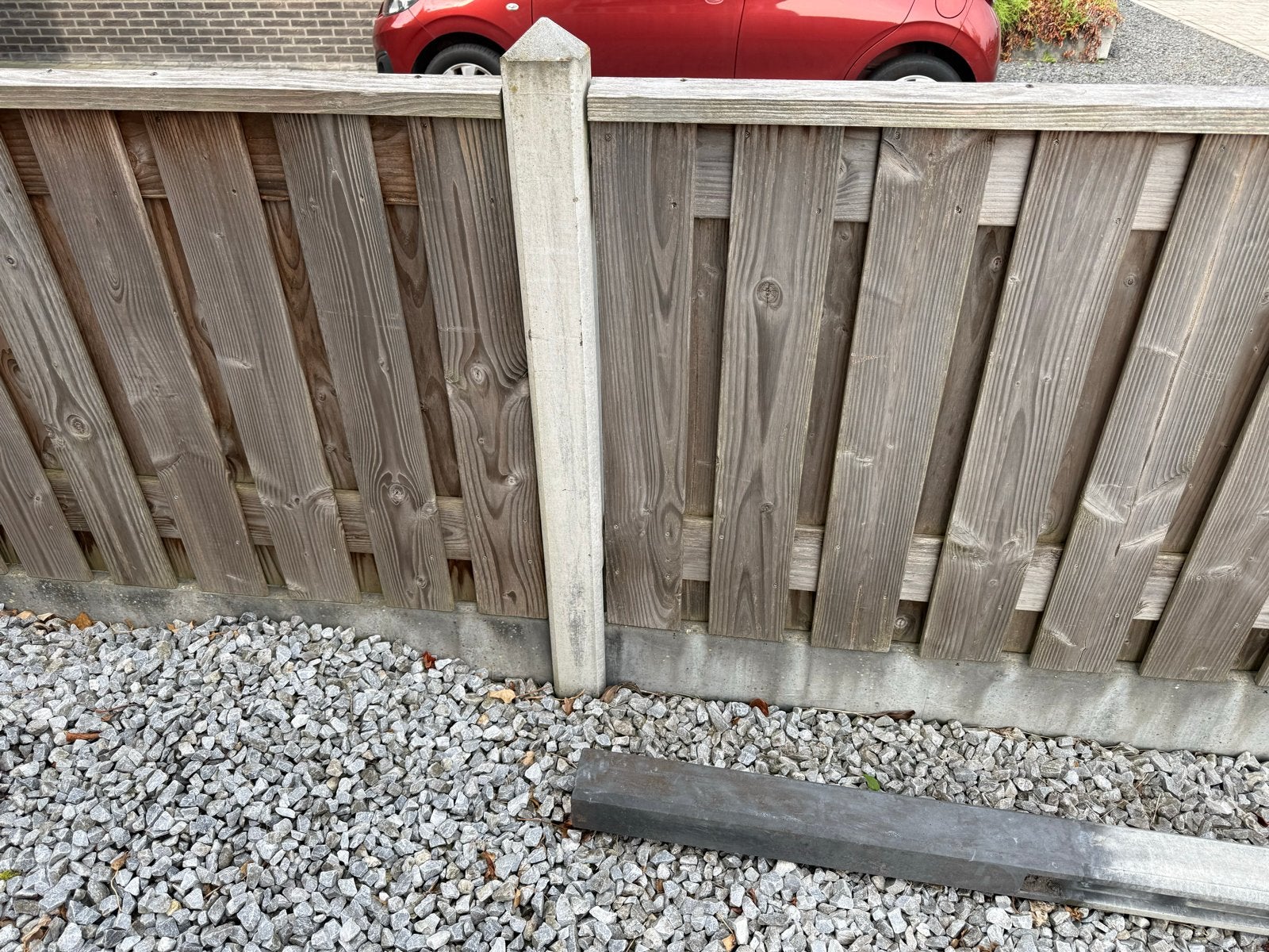 Douglas hout en betonpaal voor schutting, Ophalen, Minder dan 3 meter, Hout, 1 tot 2 meter