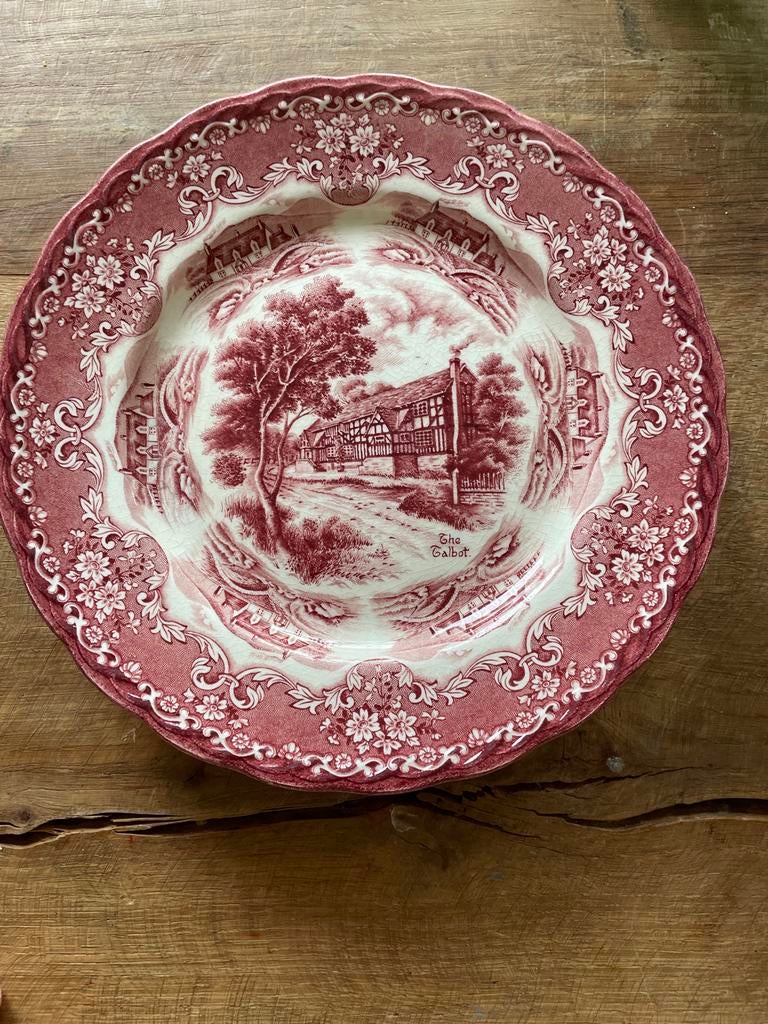 Set van 4 Vintage Grindley 'English Country Inns' Borden, Antiek en Kunst, Ophalen of Verzenden
