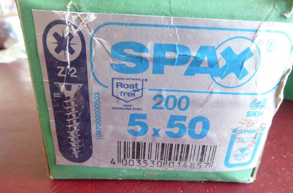 Spax Z2 5x50 schroeven te koop. Doos met ongeveer 150 stuks., Schroeven, Nieuw, Ophalen of Verzenden, Minder dan 50 mm