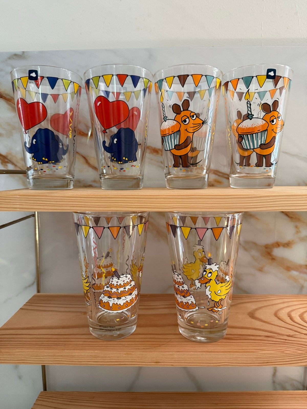 Leonardo glazen 'Die Sendung mit der Maus' - 6 stuks, Glas of Glazen, Overige merken, Nieuw, Ophalen of Verzenden