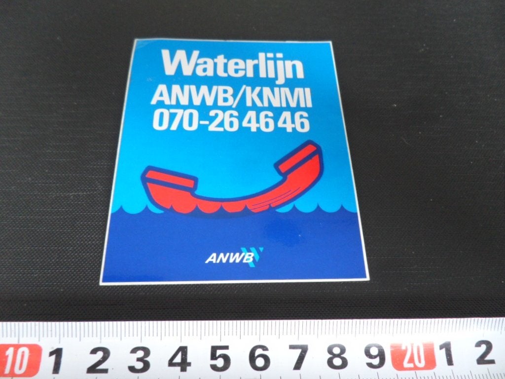 sticker ANWB / KNMI Waterlijn 070-264646, Verzamelen, Ophalen, Zo goed als nieuw